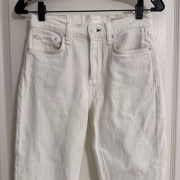 Rag & Bone Peyton Mid-rise Bootcut Jeans 25 Optic White - Picture 3 of 11